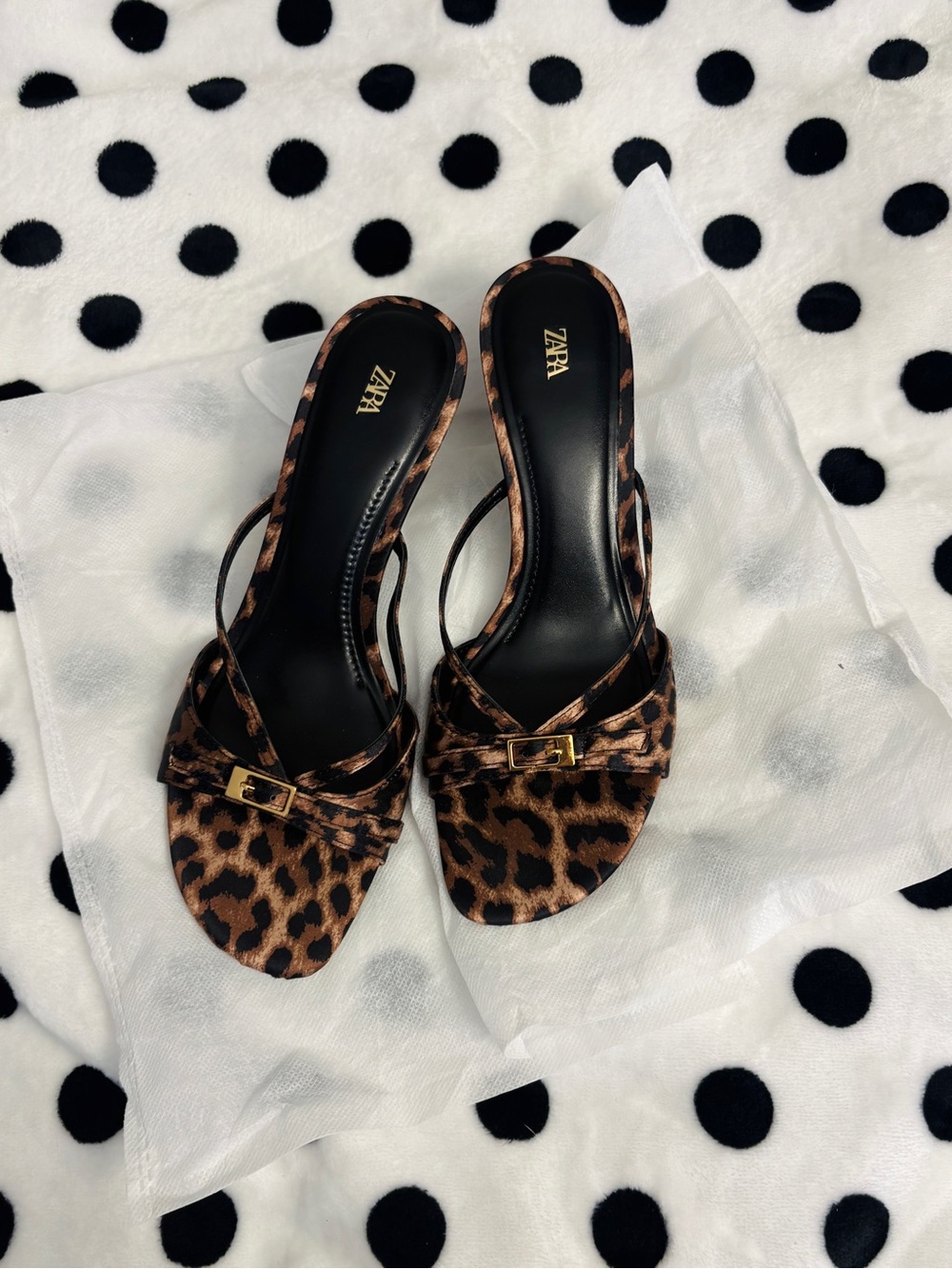 Zara - leopard print kitten Heels